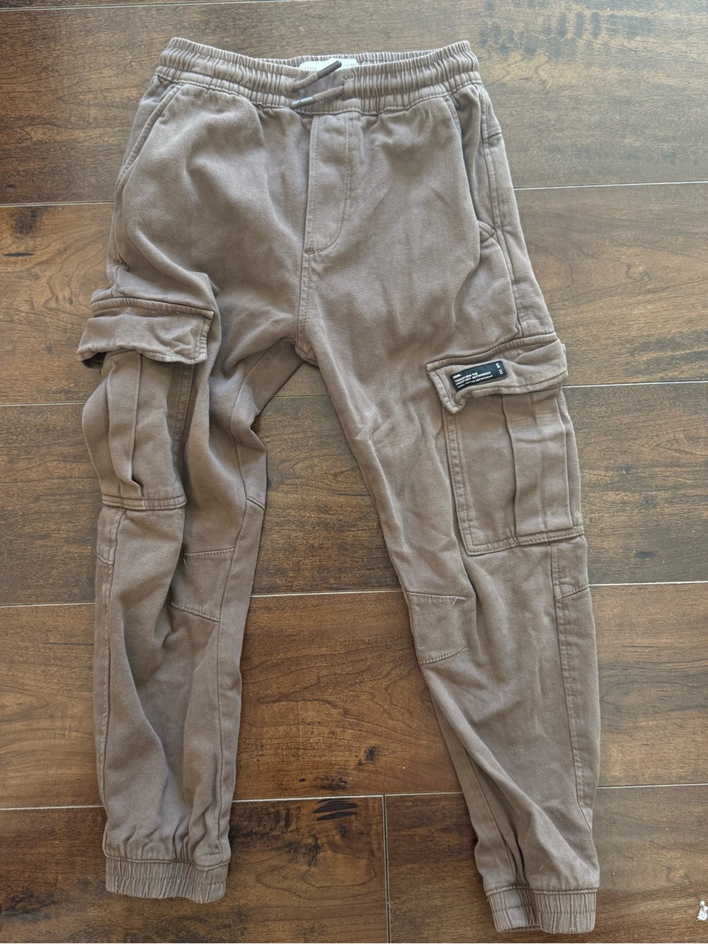 Boys Cargo Jogger Pants in Brown - size 8